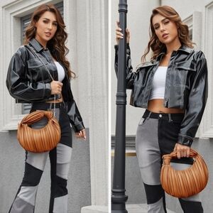 🤎 Designer-Inspired Cloud Dumpling Mini Bag – Brown | With Strap